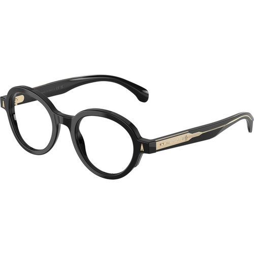 Moncler Uniseks Moncler ME2005 3001 Optische monturen Acetaat Zwart Transparant Rotonde Normaa