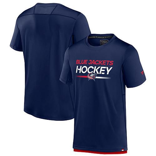 Men's Fanatics  Navy Columbus Blue Jackets Authentic Pro Tech T-Shirt - XL