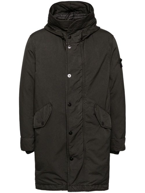 Buttoned-up down jacket - Black