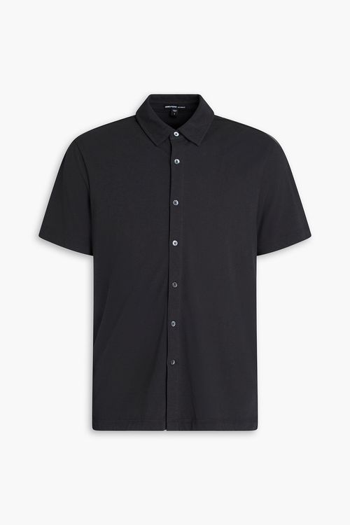 Cotton-jersey shirt - Black - 1