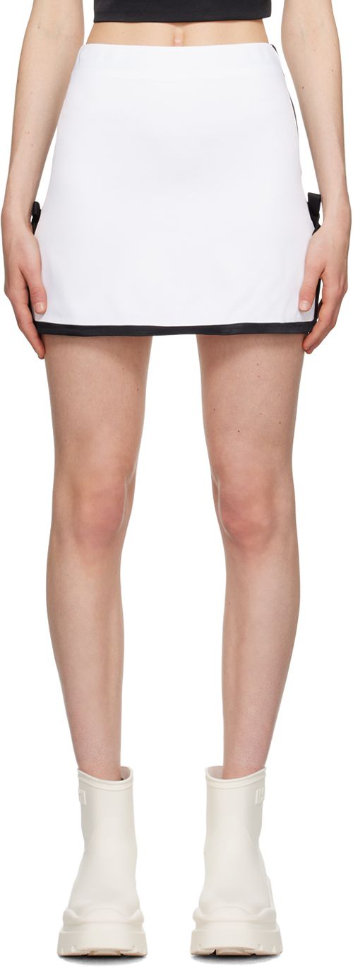 White ribbon mini skirt
