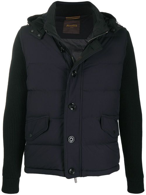 Padded contrast jacket - Blue