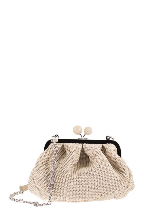 Weekend Max Mara Wkapalmas - Raffia-Effect Pasticcino Bag