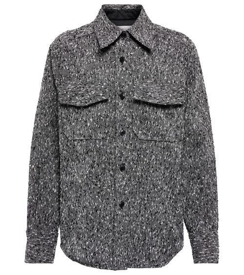Bouclé utility shirt