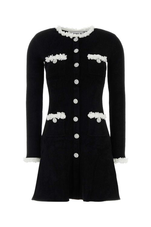 Chenille Dress — Black