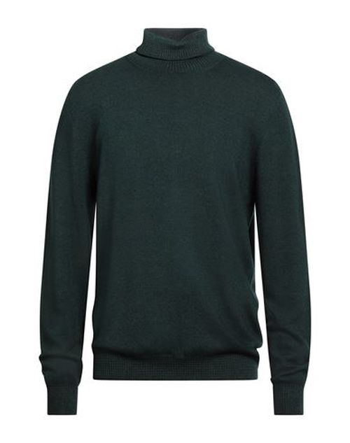 Man Turtleneck Dark green Size 46 Merino Wool
