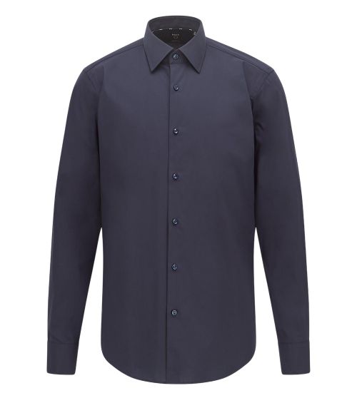 Navy Blue Solid Shirts