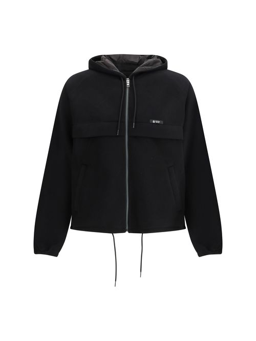 Technical Hooded Blouson Jacket — Black