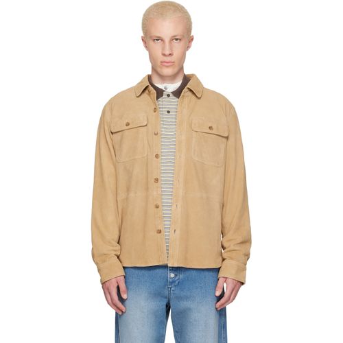 Beige Suede Overshirt