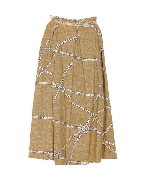 Elisabetta Franchi ラフィアプリント&リボン スカート Elisabetta Franchi | エリザベッタ フランキ ラフィアプリント