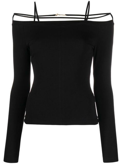 Le T-shirt Sierra cotton top - Black
