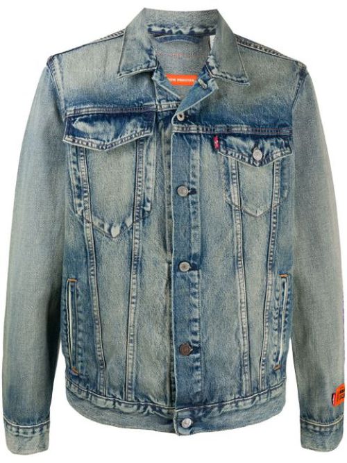 Denim buttoned jacket