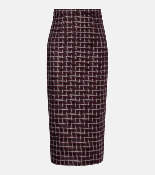 Lorelei houndstooth genzianella pencil skirt