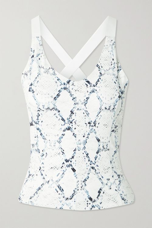 Chapman Snake-print Stretch-jersey Tennis Tank