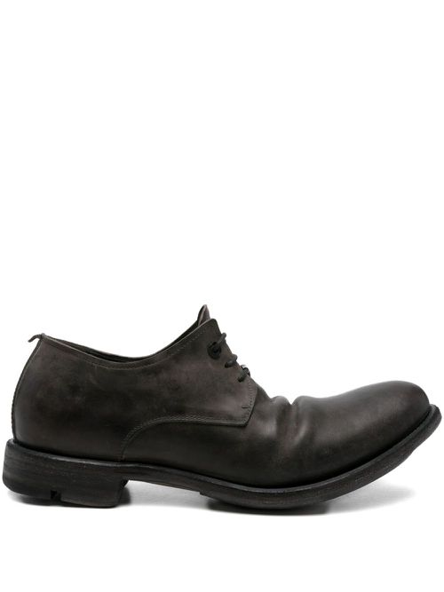 Lace-up leather Derby shoes - Grey