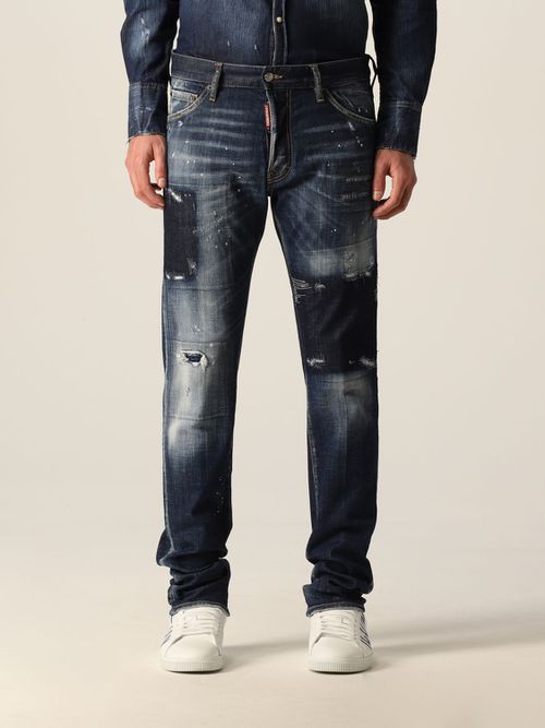 Ripped jeans in washed denim