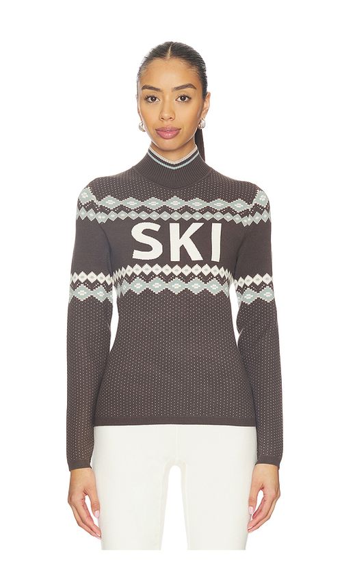 Alp N Rock Goldie Mock Neck Sweater in Brown. L. Also in XS