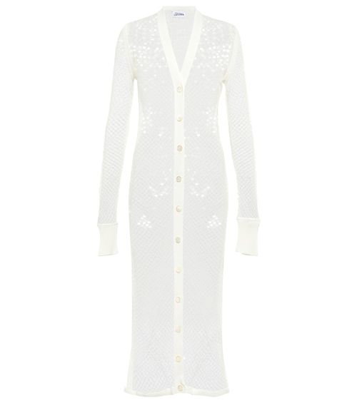 Sequined net midi dress