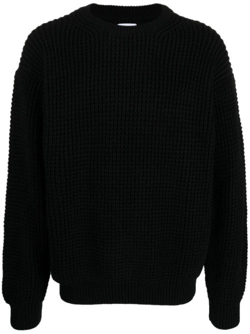 Chunky-knit crew-neck jumper