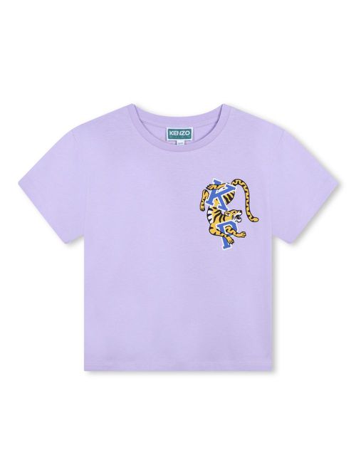 Graphic-print cotton T-shirt - Purple