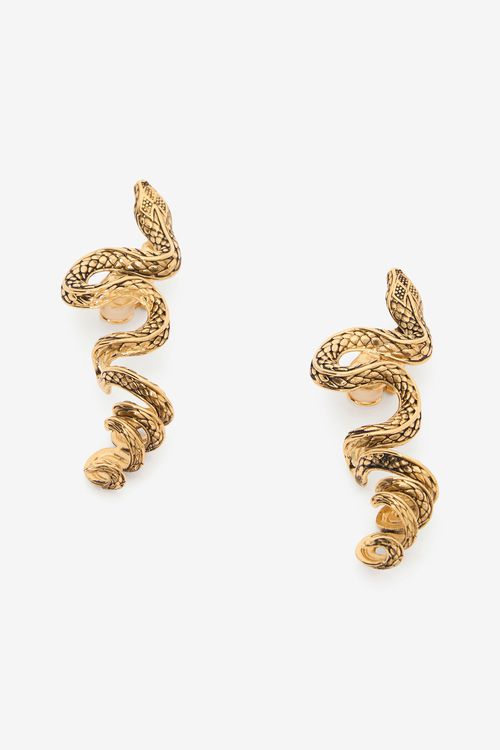 Serpentine Gold Earrings