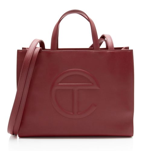Faux Leather Medium Shopping Tote