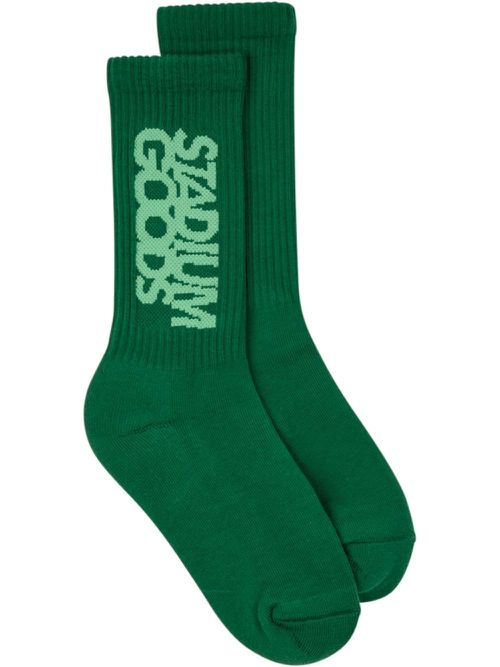 Logo-print "Chlorophyll" crew socks - Green