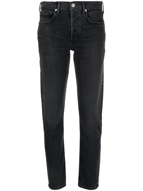 Slim-leg denim jeans - Black