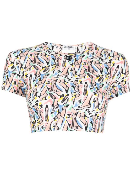 1995 pumps-print T-shirt - Multicolour