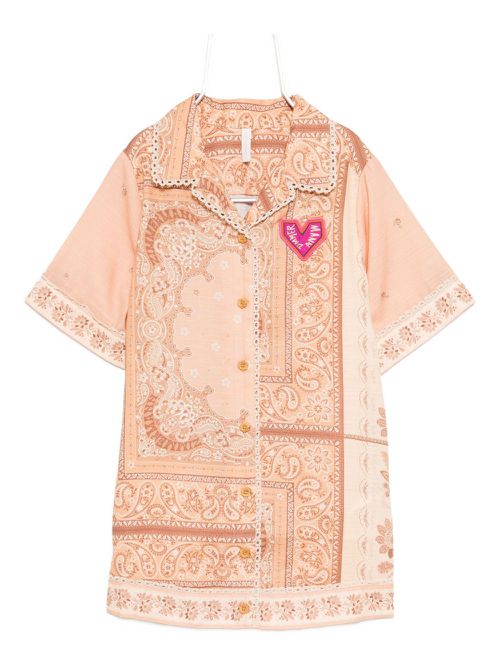 Lucky shirt dress - Orange