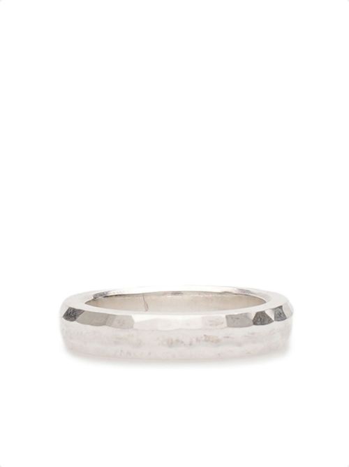 Circular-design polished-finish ring - Silver