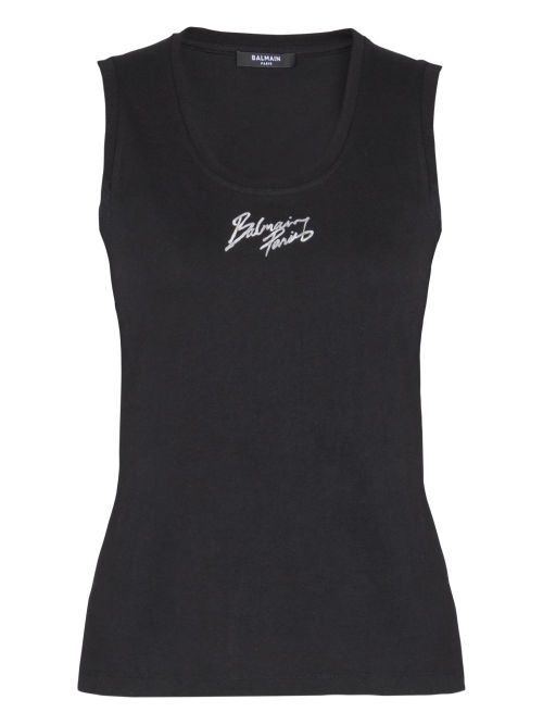 Logo cotton tank top