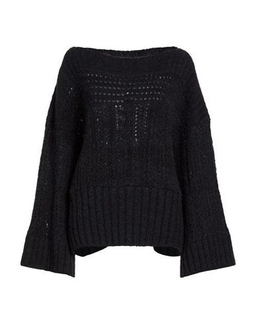 Woman Sweater Charcoal Size S Baby alpaca wool, Polyamide, Wool