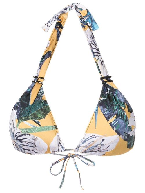 Floral bikini top - Blue