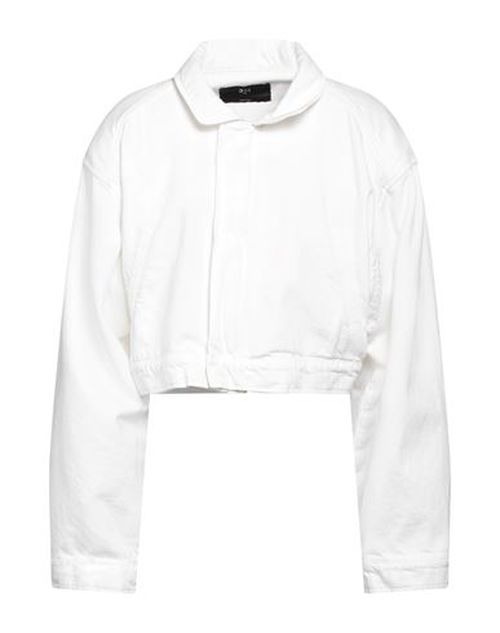 Woman Denim outerwear White Size S Cotton
