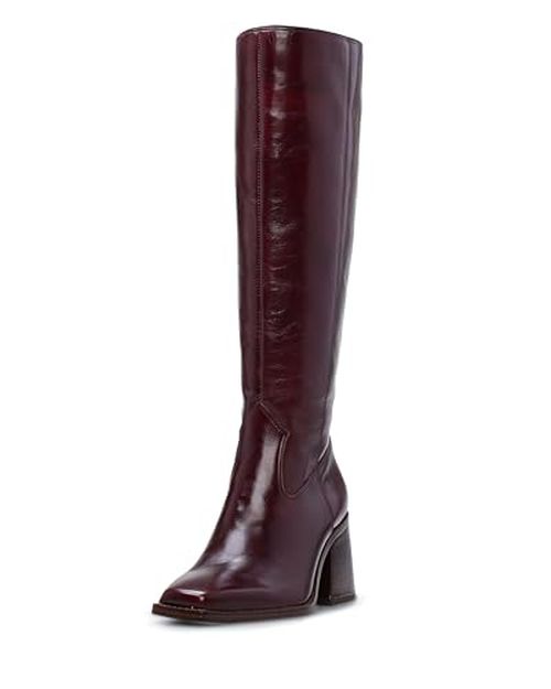 Vince Camuto Women's Sangeti Wide Calf Stacked Heel Knee High Boot