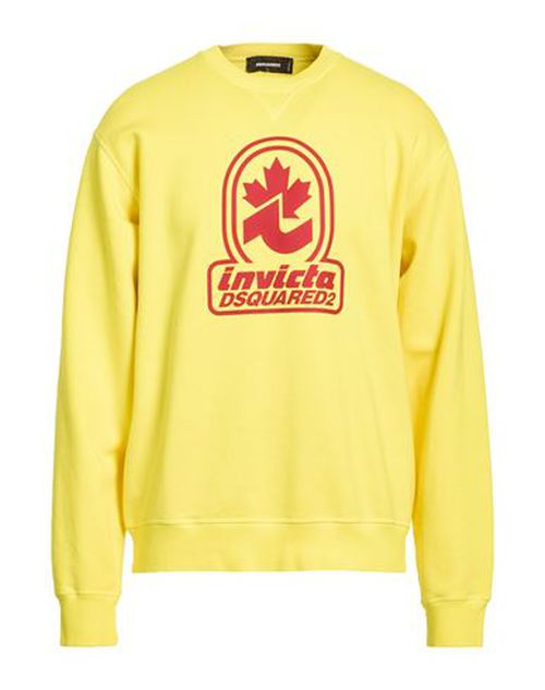 Man Sweatshirt Yellow Size M Cotton