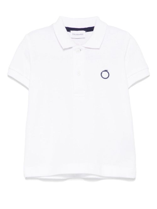 TRUSSARDI JUNIOR logo-appliqué polo shirt - White