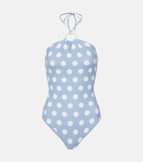 Avalon halterneck polka-dot swimsuit
