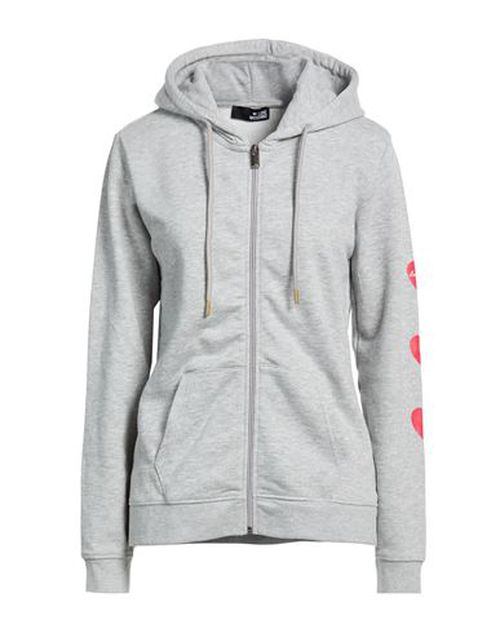 Woman Sweatshirt Grey Size M Cotton, Polyester