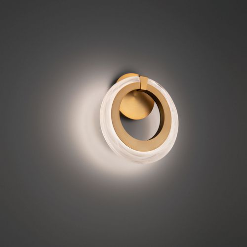 Aged Brass LED Wall Sconce from the Serenity Collection