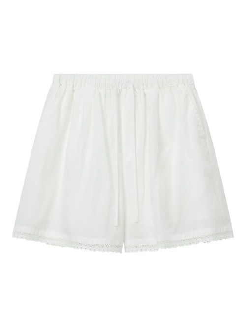 Scalloped-edge shorts - White