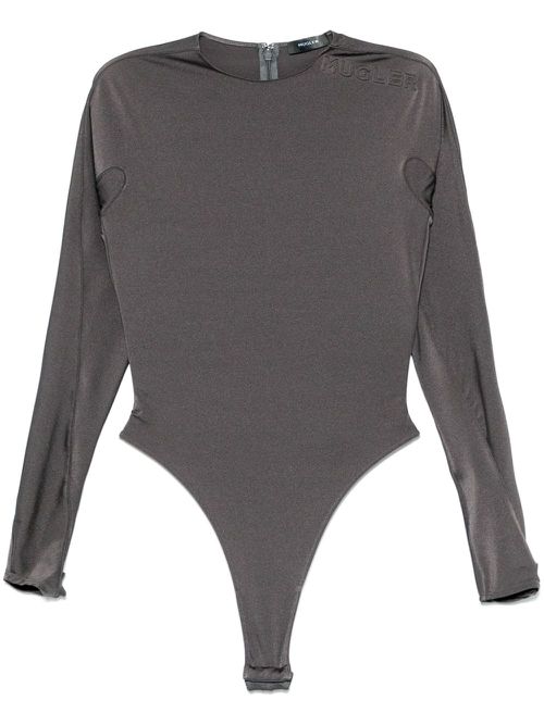 Logo-embossed bodysuit - Grey