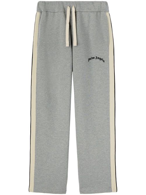 Curved logo print sweatpants - Grey