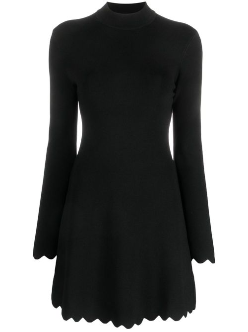 Cut-out high-neck minidress - Black