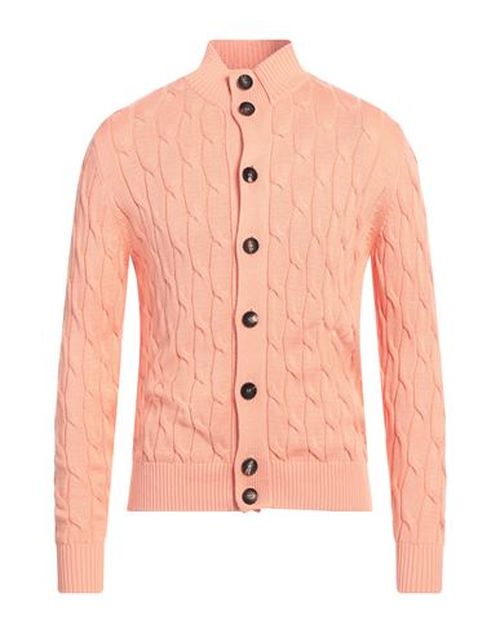 Filippo De Laurentiis Man Cardigan Salmon pink Size 42 Cotton