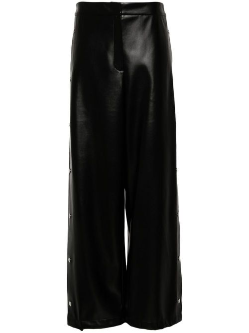 Faux-leather trousers - Black