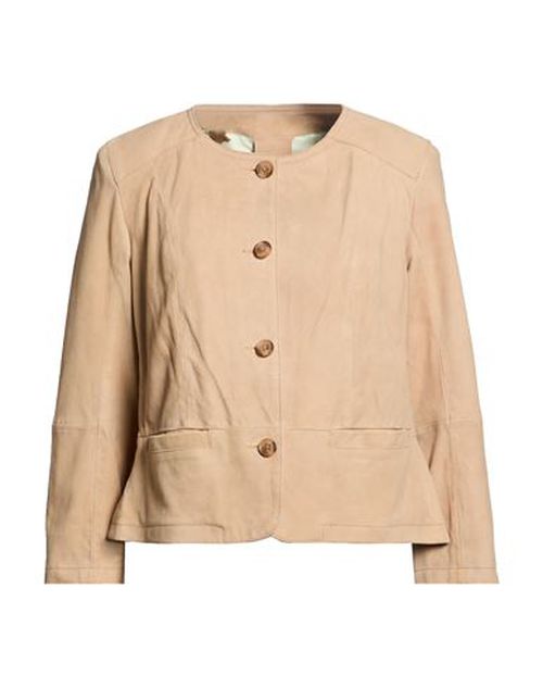 Woman Jacket Beige Size 10 Leather