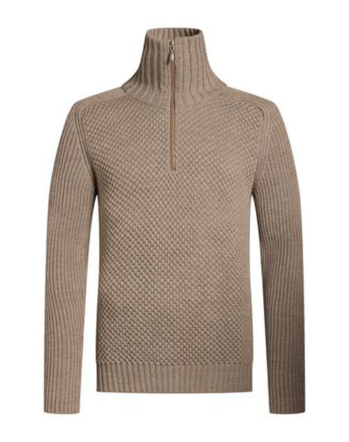 Man Turtleneck Taupe Size XL Merino Wool, Acrylic