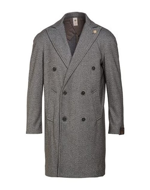 Man Coat Grey Size 38 Polyester